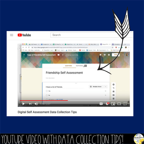 Gifted Students Self-Assessment Editable School Counseling Data Collection Tool